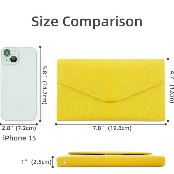 Pretty Yellow Travel Passport Wallet NWT 💛 😍 - Picture 2 of 8